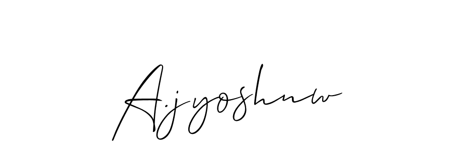 Use a signature maker to create a handwritten signature online. With this signature software, you can design (Allison_Script) your own signature for name A.jyoshnw. A.jyoshnw signature style 2 images and pictures png