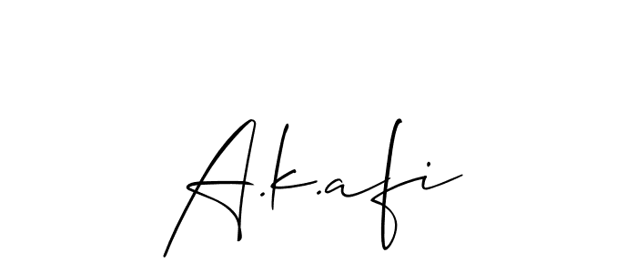 How to make A.k.afi signature? Allison_Script is a professional autograph style. Create handwritten signature for A.k.afi name. A.k.afi signature style 2 images and pictures png