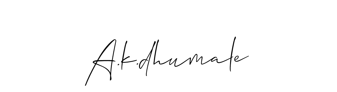 How to Draw A.k.dhumale signature style? Allison_Script is a latest design signature styles for name A.k.dhumale. A.k.dhumale signature style 2 images and pictures png