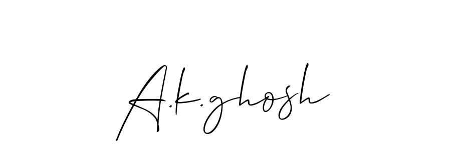 Create a beautiful signature design for name A.k.ghosh. With this signature (Allison_Script) fonts, you can make a handwritten signature for free. A.k.ghosh signature style 2 images and pictures png