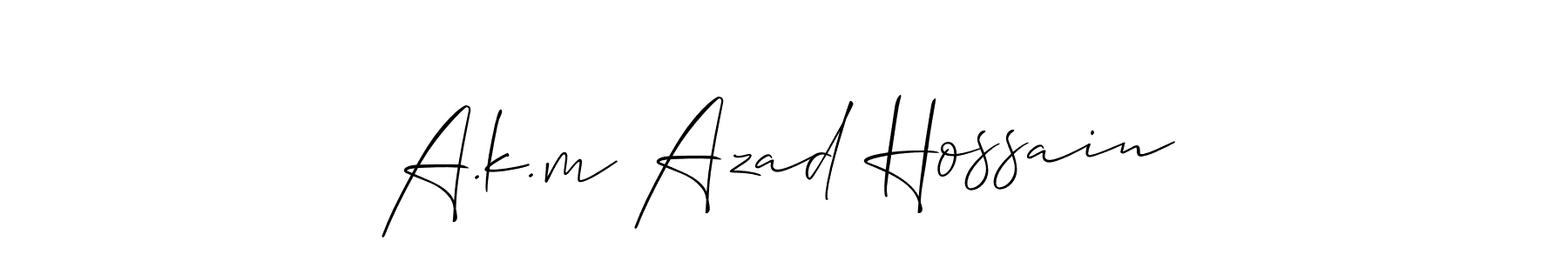 This is the best signature style for the A.k.m Azad Hossain name. Also you like these signature font (Allison_Script). Mix name signature. A.k.m Azad Hossain signature style 2 images and pictures png