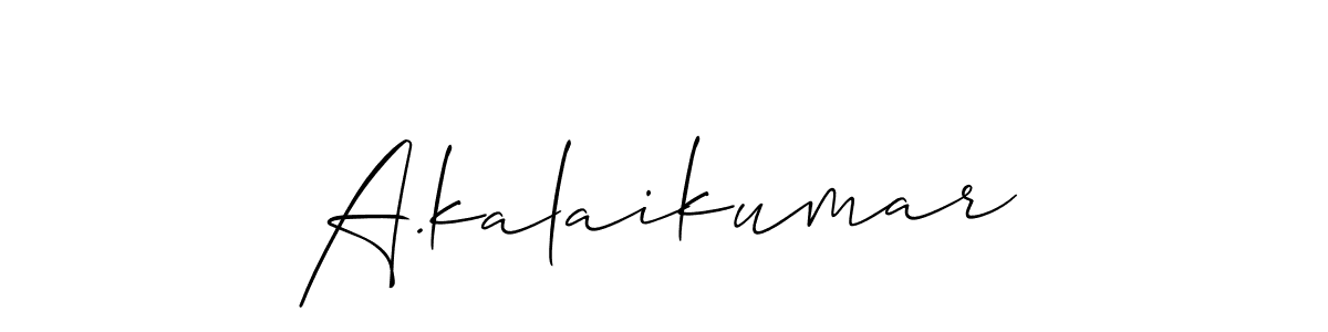 See photos of A.kalaikumar official signature by Spectra . Check more albums & portfolios. Read reviews & check more about Allison_Script font. A.kalaikumar signature style 2 images and pictures png