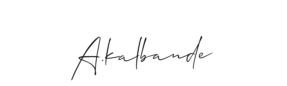 A.kalbande stylish signature style. Best Handwritten Sign (Allison_Script) for my name. Handwritten Signature Collection Ideas for my name A.kalbande. A.kalbande signature style 2 images and pictures png