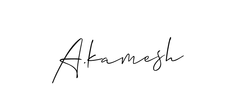 Create a beautiful signature design for name A.kamesh. With this signature (Allison_Script) fonts, you can make a handwritten signature for free. A.kamesh signature style 2 images and pictures png