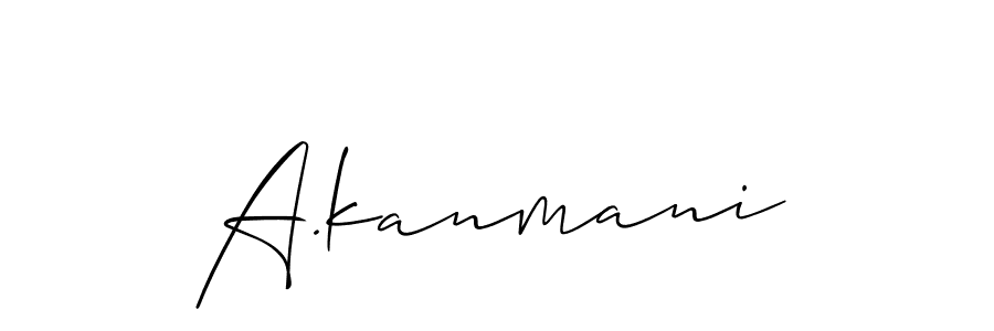 Best and Professional Signature Style for A.kanmani. Allison_Script Best Signature Style Collection. A.kanmani signature style 2 images and pictures png