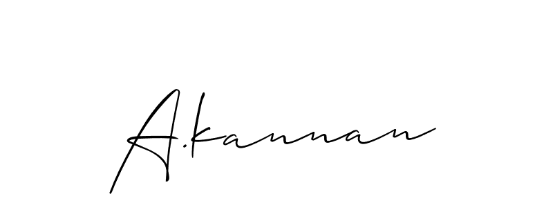 Also You can easily find your signature by using the search form. We will create A.kannan name handwritten signature images for you free of cost using Allison_Script sign style. A.kannan signature style 2 images and pictures png