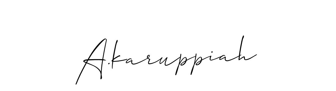 A.karuppiah stylish signature style. Best Handwritten Sign (Allison_Script) for my name. Handwritten Signature Collection Ideas for my name A.karuppiah. A.karuppiah signature style 2 images and pictures png