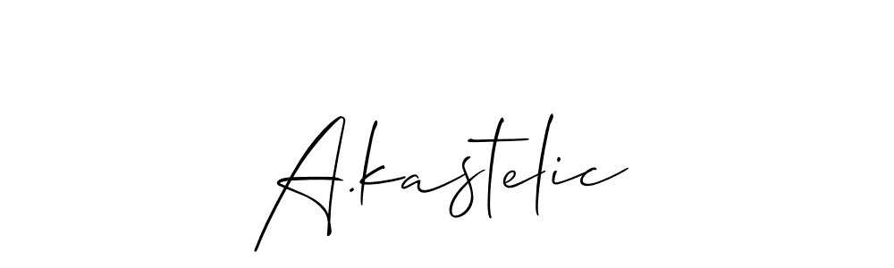 This is the best signature style for the A.kastelic name. Also you like these signature font (Allison_Script). Mix name signature. A.kastelic signature style 2 images and pictures png