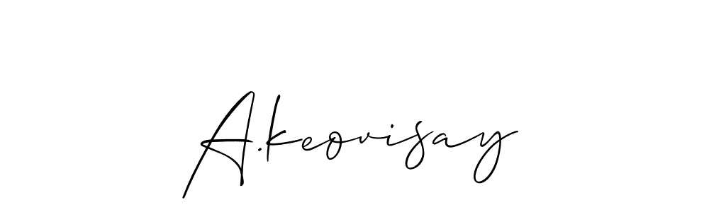 Check out images of Autograph of A.keovisay name. Actor A.keovisay Signature Style. Allison_Script is a professional sign style online. A.keovisay signature style 2 images and pictures png