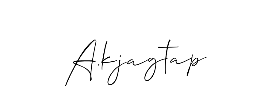 Make a beautiful signature design for name A.kjagtap. Use this online signature maker to create a handwritten signature for free. A.kjagtap signature style 2 images and pictures png