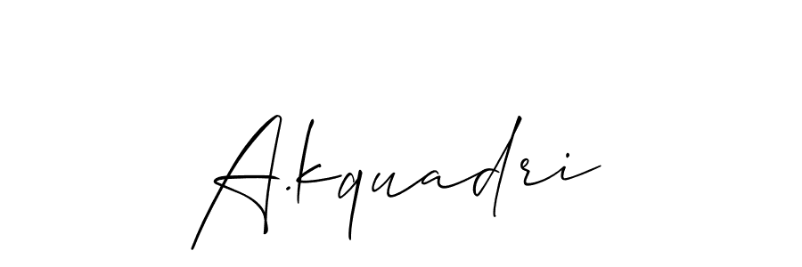 How to make A.kquadri signature? Allison_Script is a professional autograph style. Create handwritten signature for A.kquadri name. A.kquadri signature style 2 images and pictures png