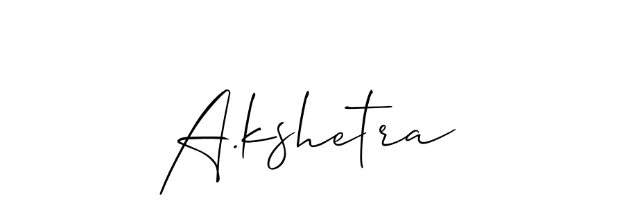 Use a signature maker to create a handwritten signature online. With this signature software, you can design (Allison_Script) your own signature for name A.kshetra. A.kshetra signature style 2 images and pictures png