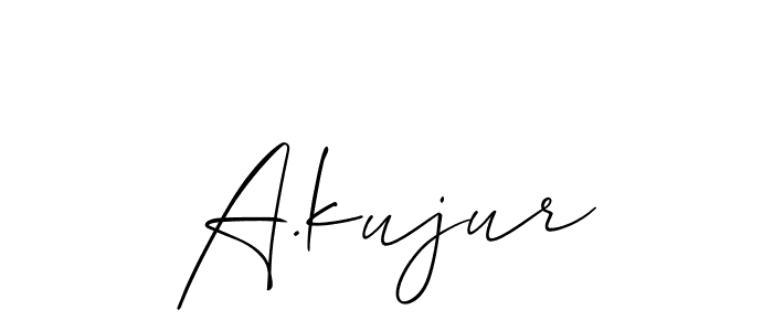 How to make A.kujur signature? Allison_Script is a professional autograph style. Create handwritten signature for A.kujur name. A.kujur signature style 2 images and pictures png