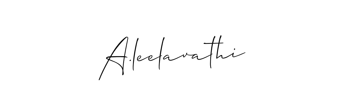 Best and Professional Signature Style for A.leelavathi. Allison_Script Best Signature Style Collection. A.leelavathi signature style 2 images and pictures png