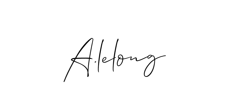 How to make A.lelong signature? Allison_Script is a professional autograph style. Create handwritten signature for A.lelong name. A.lelong signature style 2 images and pictures png