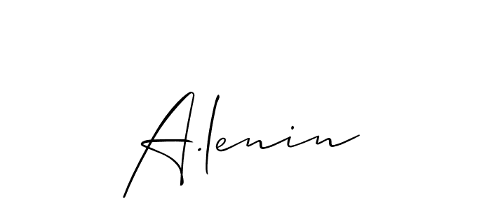 Create a beautiful signature design for name A.lenin. With this signature (Allison_Script) fonts, you can make a handwritten signature for free. A.lenin signature style 2 images and pictures png