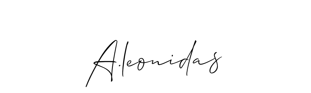 Also You can easily find your signature by using the search form. We will create A.leonidas name handwritten signature images for you free of cost using Allison_Script sign style. A.leonidas signature style 2 images and pictures png