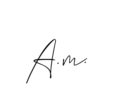 Once you've used our free online signature maker to create your best signature Allison_Script style, it's time to enjoy all of the benefits that A.m. name signing documents. A.m. signature style 2 images and pictures png