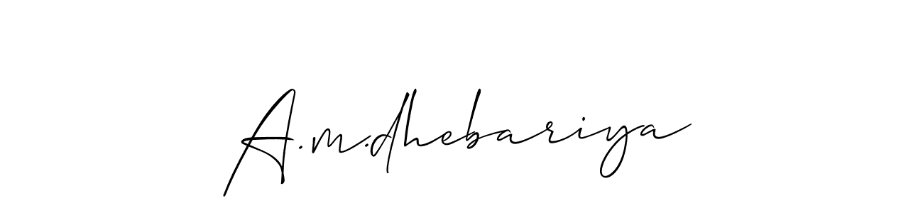 Once you've used our free online signature maker to create your best signature Allison_Script style, it's time to enjoy all of the benefits that A.m.dhebariya name signing documents. A.m.dhebariya signature style 2 images and pictures png