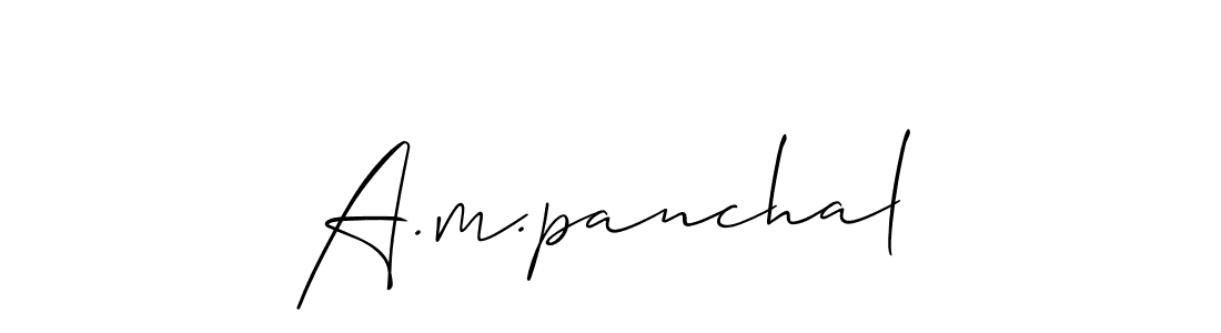 How to Draw A.m.panchal signature style? Allison_Script is a latest design signature styles for name A.m.panchal. A.m.panchal signature style 2 images and pictures png