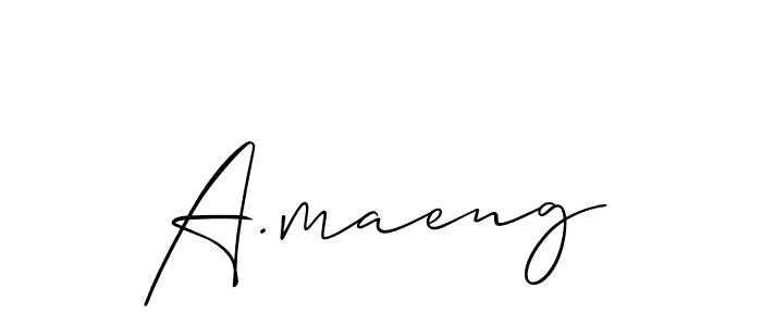 A.maeng stylish signature style. Best Handwritten Sign (Allison_Script) for my name. Handwritten Signature Collection Ideas for my name A.maeng. A.maeng signature style 2 images and pictures png