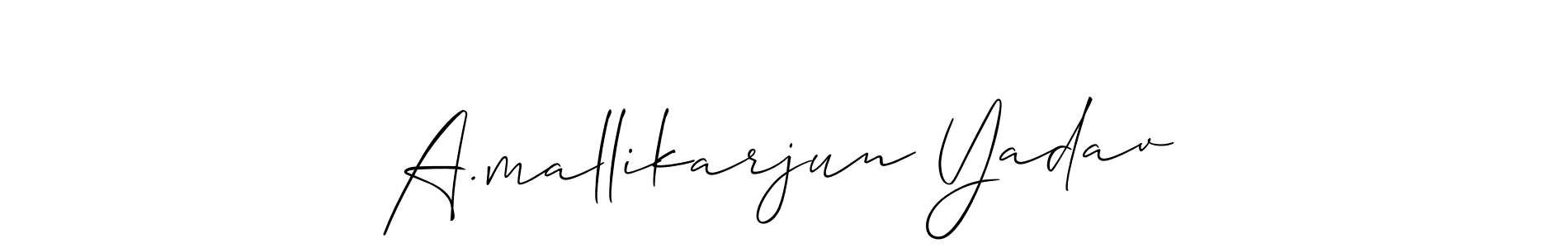 Design your own signature with our free online signature maker. With this signature software, you can create a handwritten (Allison_Script) signature for name A.mallikarjun Yadav. A.mallikarjun Yadav signature style 2 images and pictures png