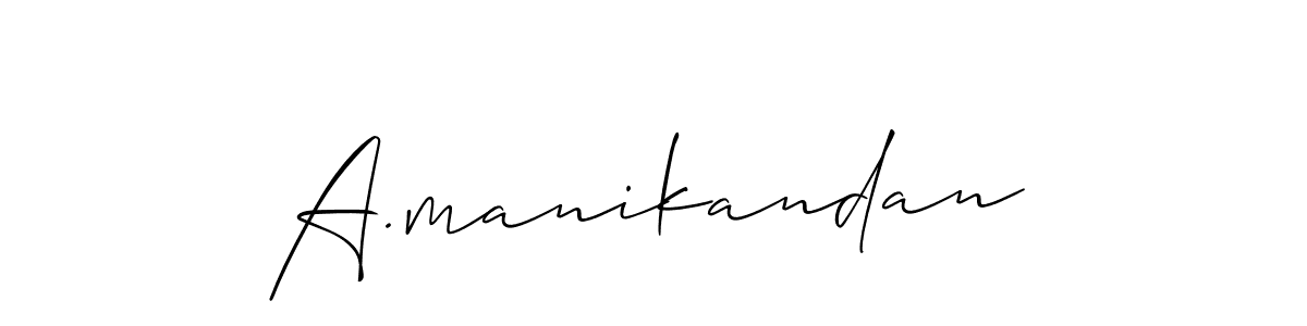 Also You can easily find your signature by using the search form. We will create A.manikandan name handwritten signature images for you free of cost using Allison_Script sign style. A.manikandan signature style 2 images and pictures png