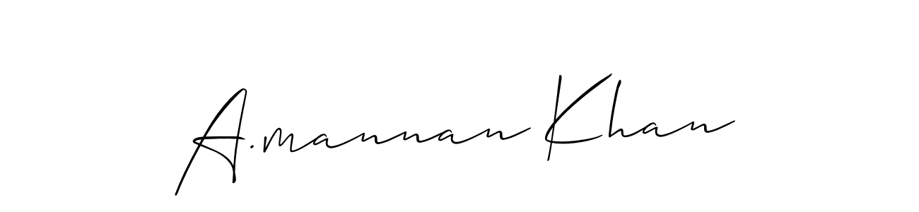 This is the best signature style for the A.mannan Khan name. Also you like these signature font (Allison_Script). Mix name signature. A.mannan Khan signature style 2 images and pictures png