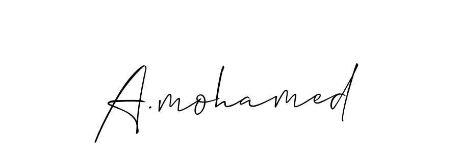 How to make A.mohamed signature? Allison_Script is a professional autograph style. Create handwritten signature for A.mohamed name. A.mohamed signature style 2 images and pictures png