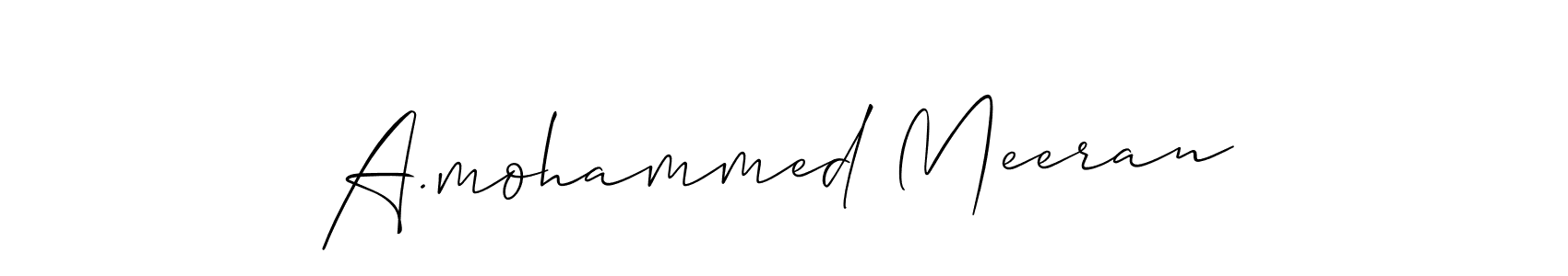 Similarly Allison_Script is the best handwritten signature design. Signature creator online .You can use it as an online autograph creator for name A.mohammed Meeran. A.mohammed Meeran signature style 2 images and pictures png