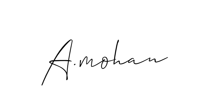 How to Draw A.mohan signature style? Allison_Script is a latest design signature styles for name A.mohan. A.mohan signature style 2 images and pictures png