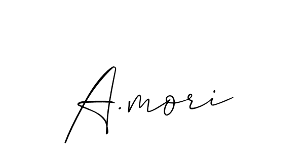 How to make A.mori signature? Allison_Script is a professional autograph style. Create handwritten signature for A.mori name. A.mori signature style 2 images and pictures png