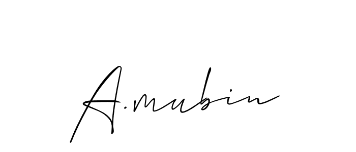 Check out images of Autograph of A.mubin name. Actor A.mubin Signature Style. Allison_Script is a professional sign style online. A.mubin signature style 2 images and pictures png