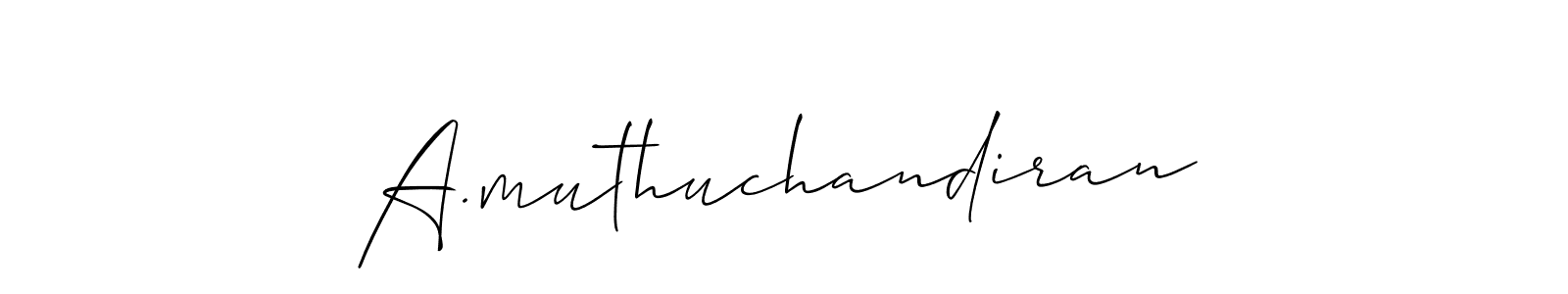 Create a beautiful signature design for name A.muthuchandiran. With this signature (Allison_Script) fonts, you can make a handwritten signature for free. A.muthuchandiran signature style 2 images and pictures png