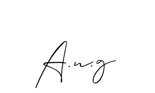 How to make A.n.g signature? Allison_Script is a professional autograph style. Create handwritten signature for A.n.g name. A.n.g signature style 2 images and pictures png