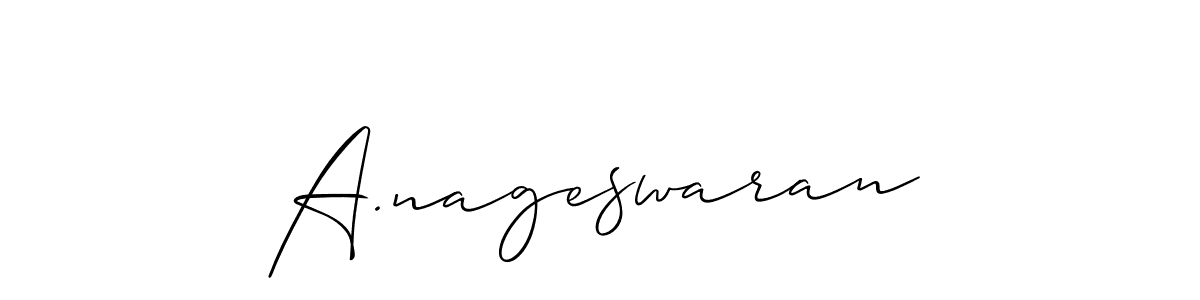 You should practise on your own different ways (Allison_Script) to write your name (A.nageswaran) in signature. don't let someone else do it for you. A.nageswaran signature style 2 images and pictures png