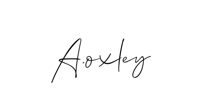 How to Draw A.oxley signature style? Allison_Script is a latest design signature styles for name A.oxley. A.oxley signature style 2 images and pictures png