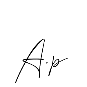 Also You can easily find your signature by using the search form. We will create A.p name handwritten signature images for you free of cost using Allison_Script sign style. A.p signature style 2 images and pictures png