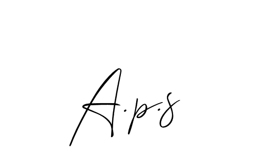 Best and Professional Signature Style for A.p.s. Allison_Script Best Signature Style Collection. A.p.s signature style 2 images and pictures png