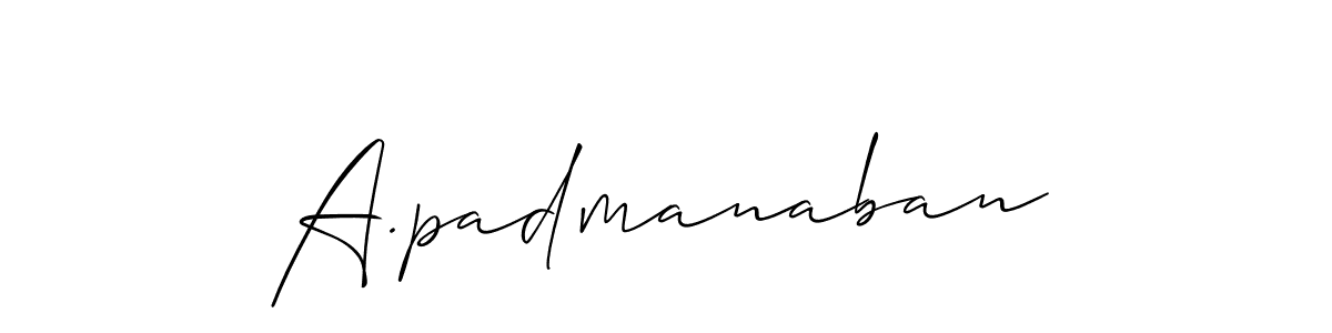 You should practise on your own different ways (Allison_Script) to write your name (A.padmanaban) in signature. don't let someone else do it for you. A.padmanaban signature style 2 images and pictures png