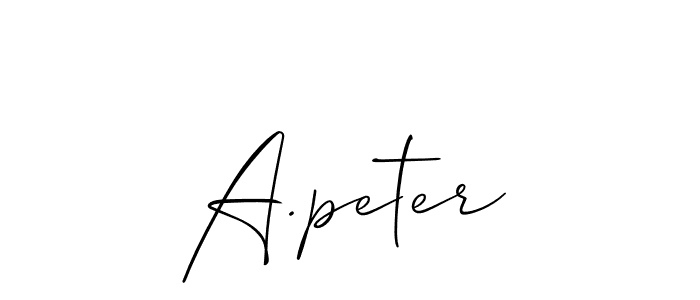 Best and Professional Signature Style for A.peter. Allison_Script Best Signature Style Collection. A.peter signature style 2 images and pictures png
