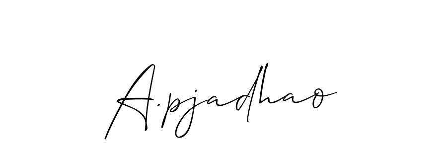 Here are the top 10 professional signature styles for the name A.pjadhao. These are the best autograph styles you can use for your name. A.pjadhao signature style 2 images and pictures png