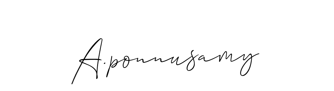 How to Draw A.ponnusamy signature style? Allison_Script is a latest design signature styles for name A.ponnusamy. A.ponnusamy signature style 2 images and pictures png