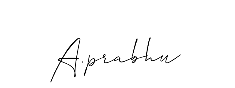 It looks lik you need a new signature style for name A.prabhu. Design unique handwritten (Allison_Script) signature with our free signature maker in just a few clicks. A.prabhu signature style 2 images and pictures png