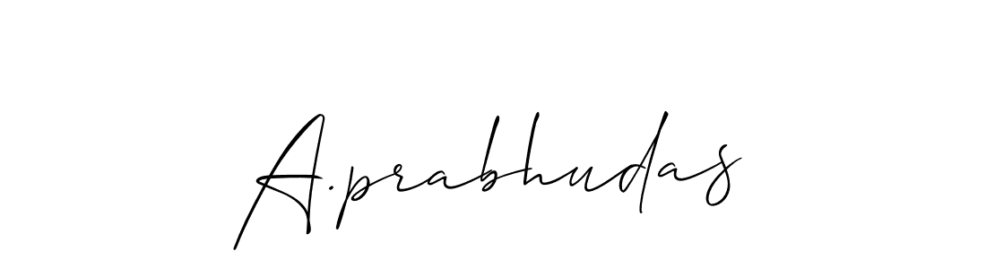 Make a beautiful signature design for name A.prabhudas. Use this online signature maker to create a handwritten signature for free. A.prabhudas signature style 2 images and pictures png