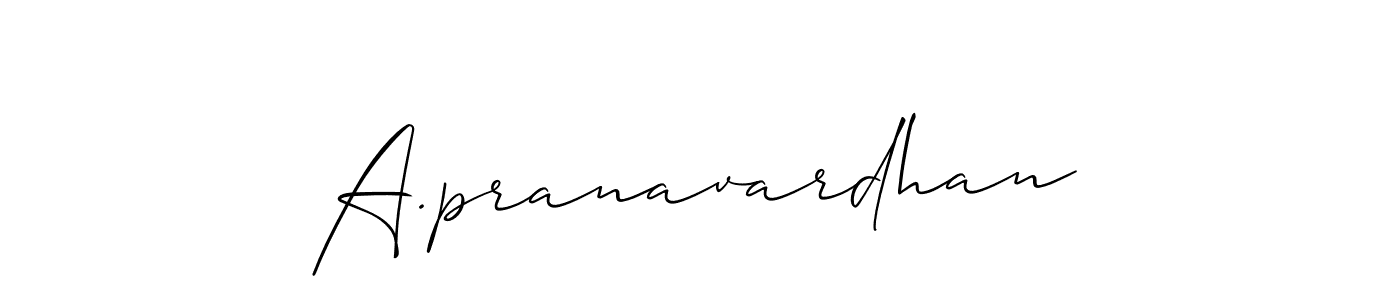 How to Draw A.pranavardhan signature style? Allison_Script is a latest design signature styles for name A.pranavardhan. A.pranavardhan signature style 2 images and pictures png