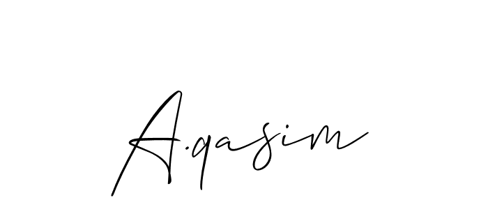 How to make A.qasim signature? Allison_Script is a professional autograph style. Create handwritten signature for A.qasim name. A.qasim signature style 2 images and pictures png