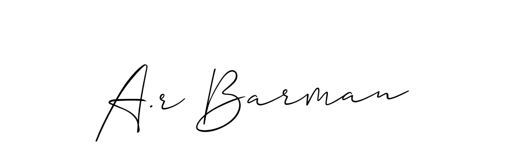 Make a short A.r Barman signature style. Manage your documents anywhere anytime using Allison_Script. Create and add eSignatures, submit forms, share and send files easily. A.r Barman signature style 2 images and pictures png