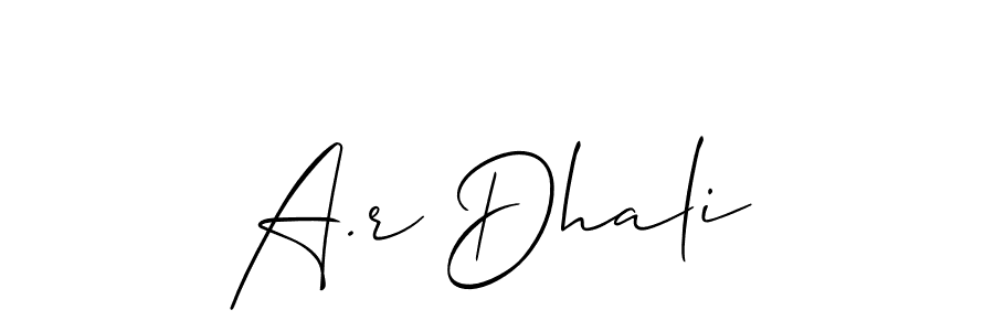 You can use this online signature creator to create a handwritten signature for the name A.r Dhali. This is the best online autograph maker. A.r Dhali signature style 2 images and pictures png