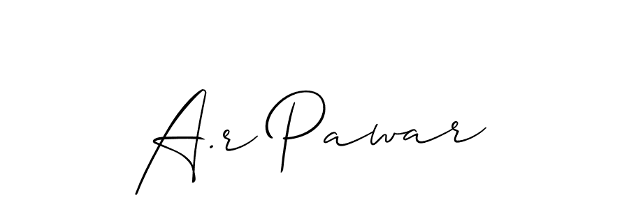 if you are searching for the best signature style for your name A.r Pawar. so please give up your signature search. here we have designed multiple signature styles  using Allison_Script. A.r Pawar signature style 2 images and pictures png